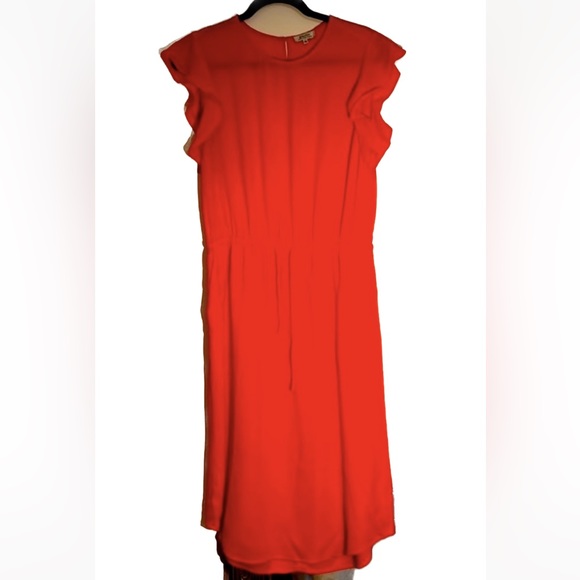 Babaton Dresses & Skirts - Aritzia Babaton Vermilion Fleurette Dress with pockets and Midi Hem Sz Large